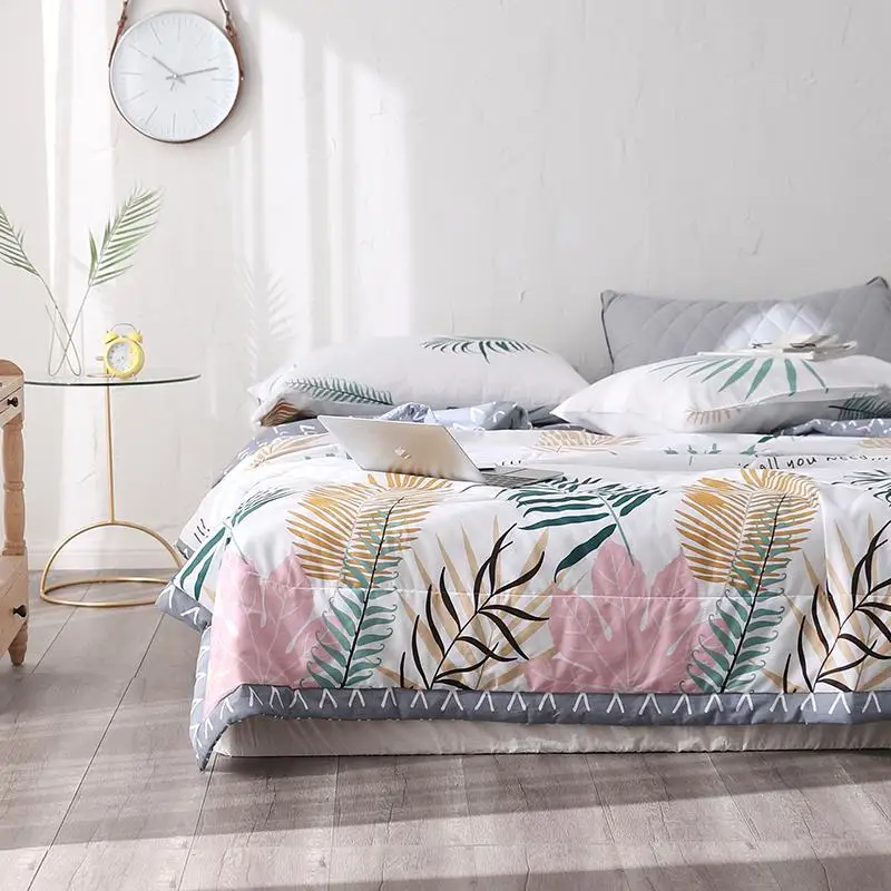 50 Разноцветные Листья печати 1 шт. хлопок покрывало/постельное покрывало также