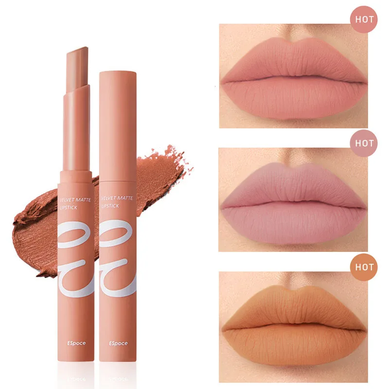 

Nude Series Velvet Matte Lipstick Pencil Waterproof Long Lasting Red Lip Stick Non-Stick Cup Makeup Lip Tint Pen Cosmetic Makeup