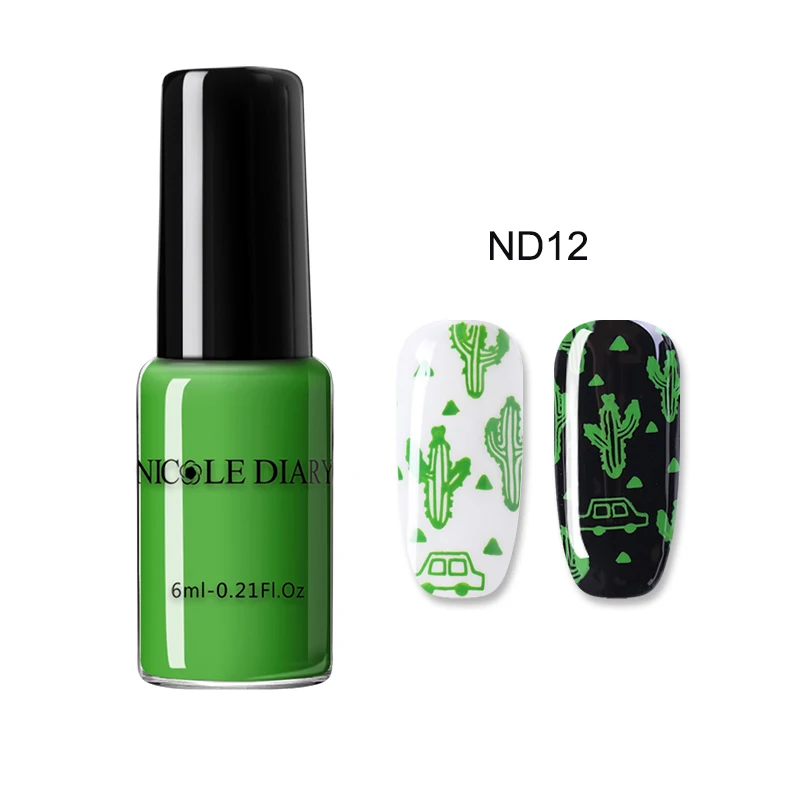 Green NICOLE дневник Рождество ногтей штамповки пластины штамповки лак цветок кленовый лист пластина с изображениями для нейл-арта штамповки Лаки - Цвет: Green