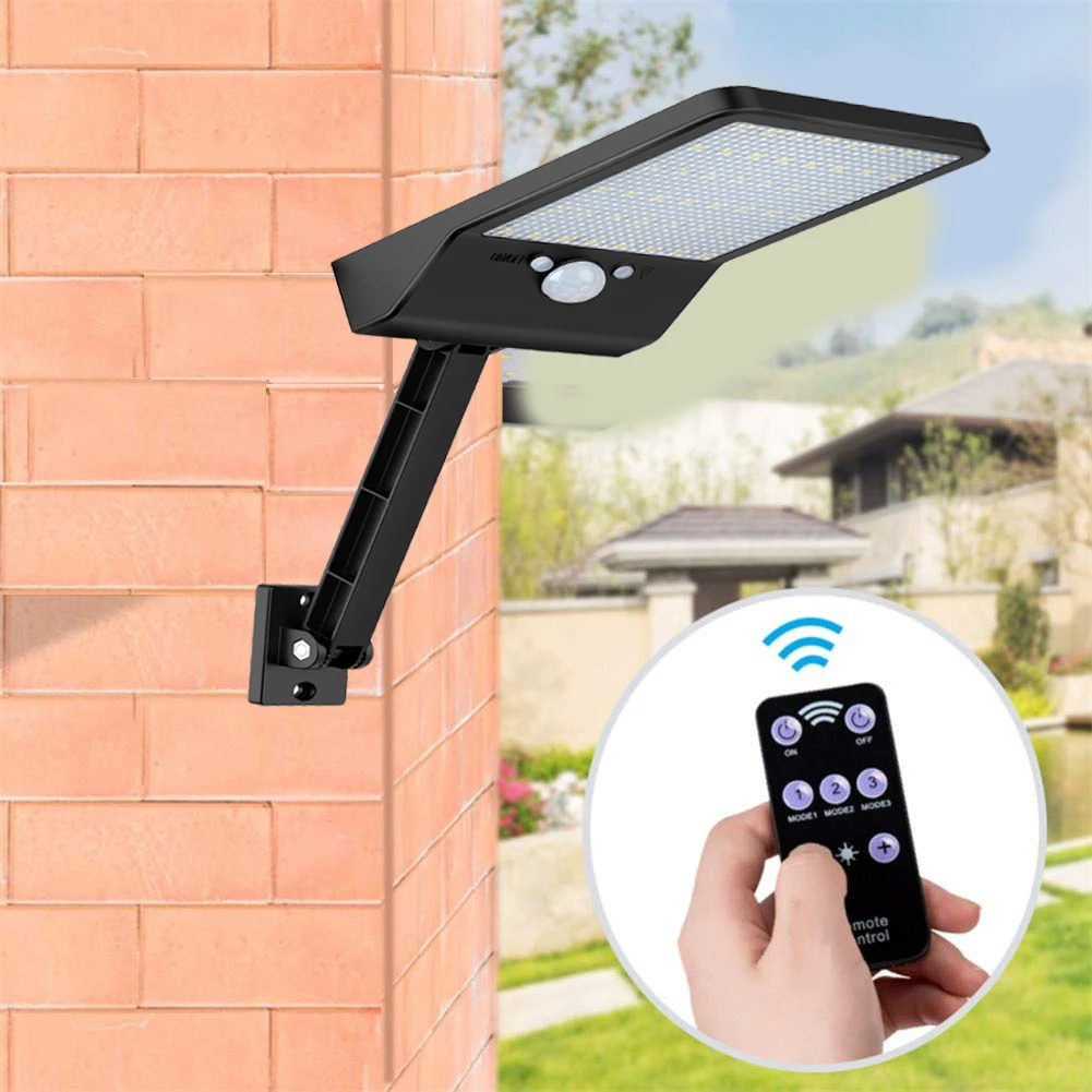 

48 LED-Solar-Wall-Lamp Pir-Motion-Sensor Outdoor Remote-Control 3 Working Modes IP65 Waterproof Garden-Street-Light