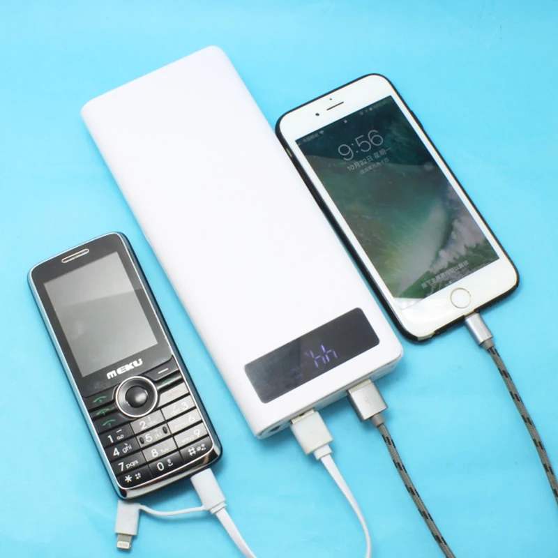 Бесплатная Сварка 4/8*18650 Коробка для хранения аккумуляторов с двумя USB портами
