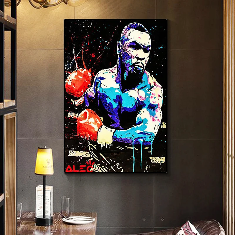 

Street Graffiti art Boxing champion tyson Poster Wall Art Pictures for Living Room Home Decor Cuadros Painting by numbers