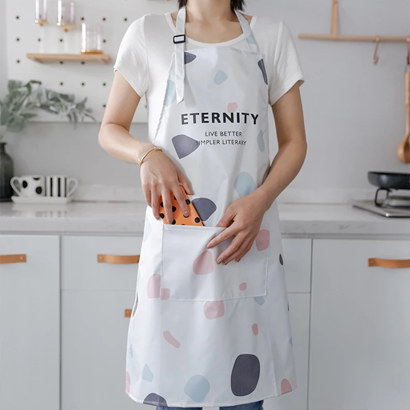 

Kitchen Aprons Women Men Household Aprons For Kitchen Wipeable Waterproof Oil-proof Tablier Cuisine Femme Baking Master Apron