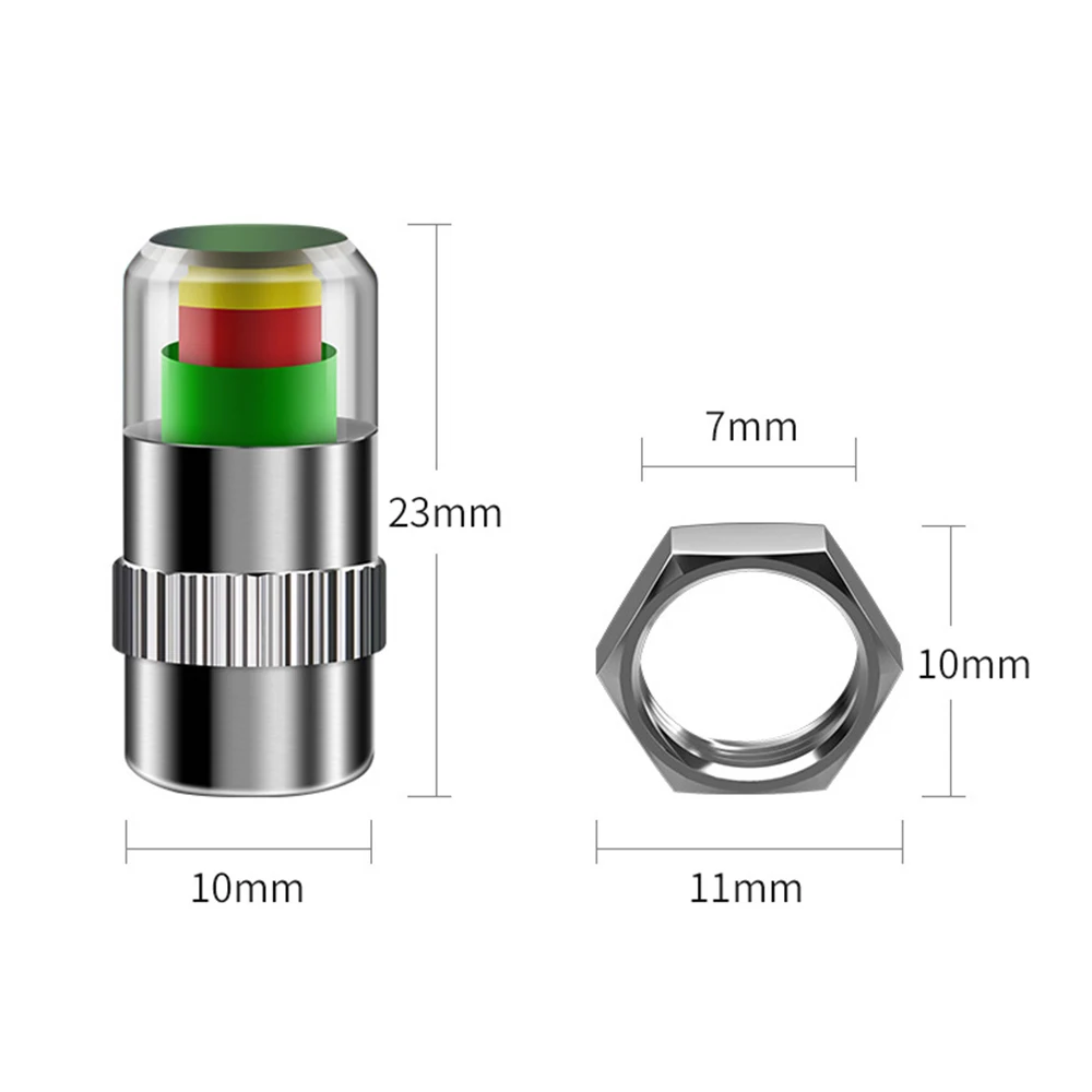 Монитор давления в шинах автомобиля 2 4 Бар колпачок клапана датчик индикатор 3