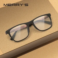 merrys men square glasses male myopia prescription fashion eyeglasses tr90 frame titanium alloy legs s2033