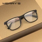 MERRYS Дизайнерские мужские квадратные очки , мужские Модные Очки для близорукости по рецепту TR90, оправа из титанового сплава , ноги S2033
