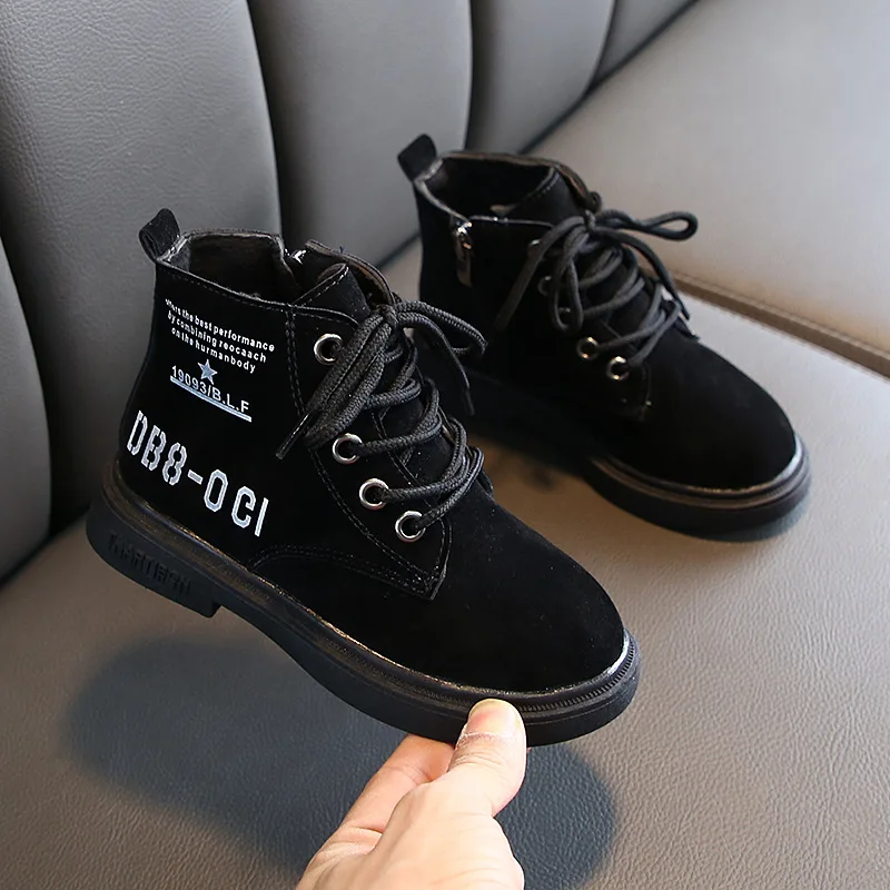 Новинка Осень-зима 2020 детские модные ботинки Martin для мальчиков и девочек из