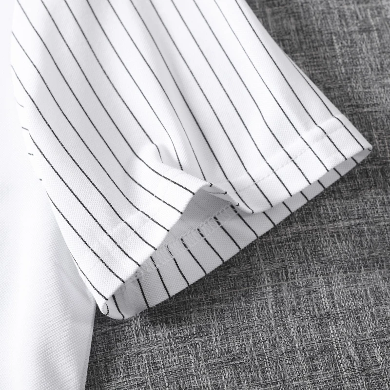 

2021 New summer men's fashion casual striped polo Shirt