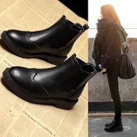 women ankle boots 2021 fashion autumn elastic band black booties winter female casual shoes chelsea boots sexy low high heels