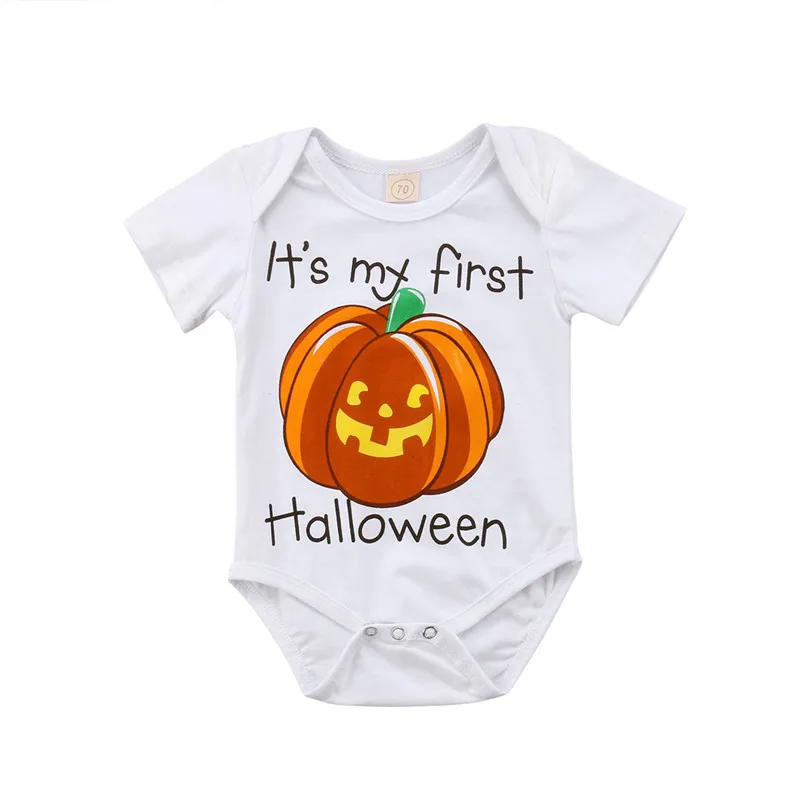 Тыква Хэллоуин младенческой комбинезон для младенцев мальчиков девочек