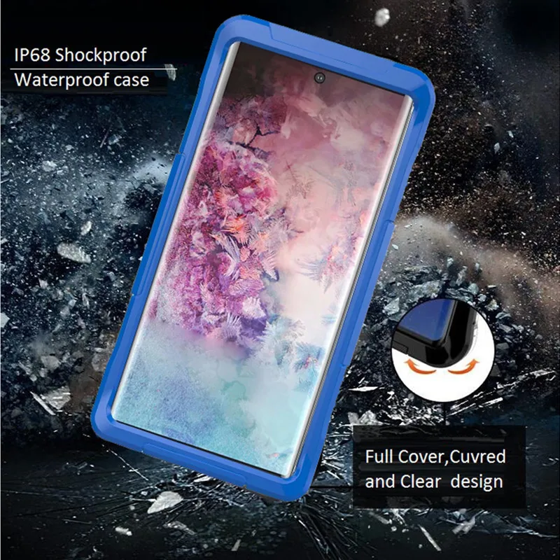 

IP68 Water Proof Phone Case For Samsung Galaxy S20Plus S20 Ultra S10E S10 Note10 Plus Real Waterproof Swimming Protection Cases