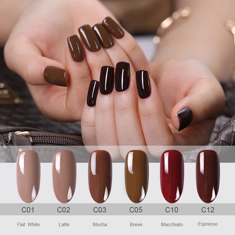 Рожденный PRETTY 6 мл кафе серии гель лак для ногтей Гель Цвет био Гели Soak Off УФ