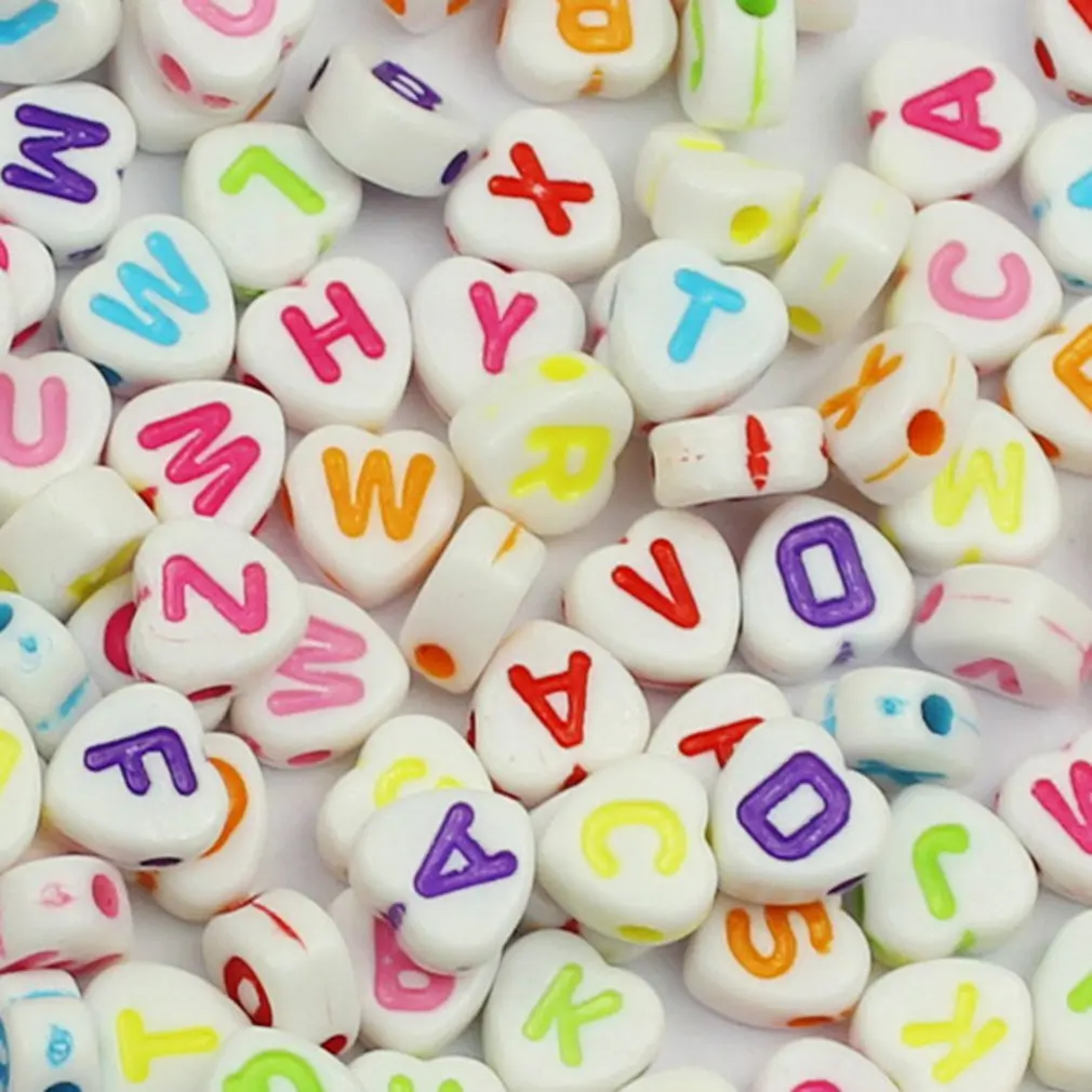 

100Pcs DIY Jewelry Accessories Letter Beads Handmade Acrylic Bead Kit Jewelry Beads Set Necklaces Bracelet Making Toys For Girls