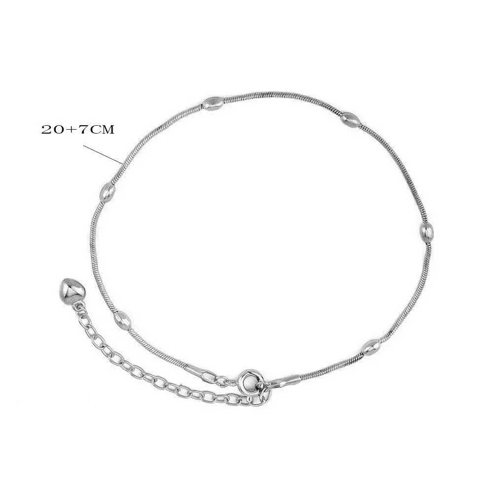 

80% Hot Sale Fashion Women Heart Pendant Anklet Foot Chain Bracelet Beach Barefoot Jewelry