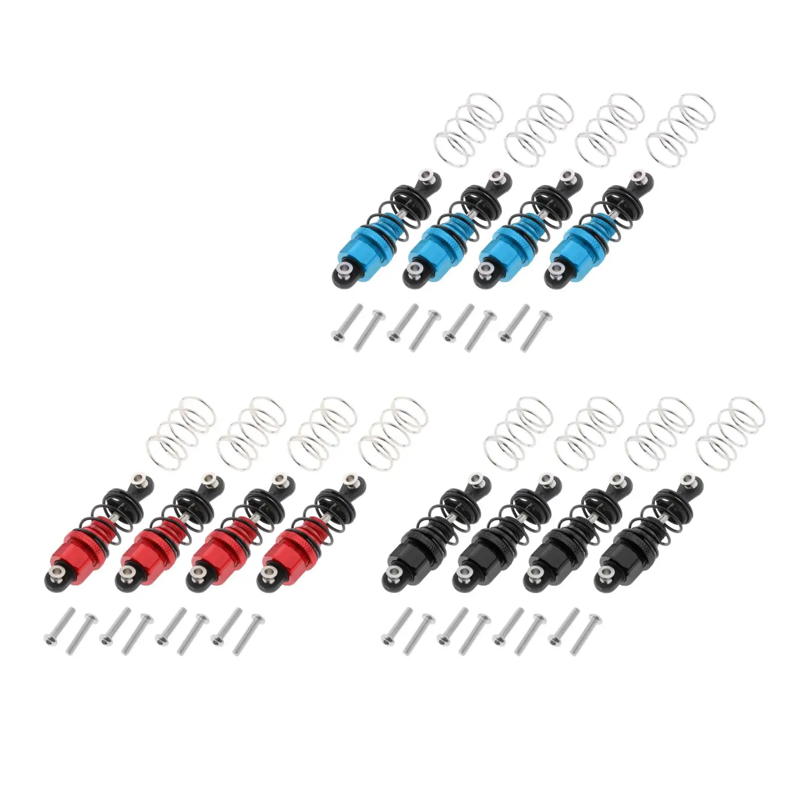 

4Pcs RC Aluminum Alloy Shock Absorber Damper Adjustable Tension Coil Spring for TT01 TT02 1:10 RC On-Road Racing Car