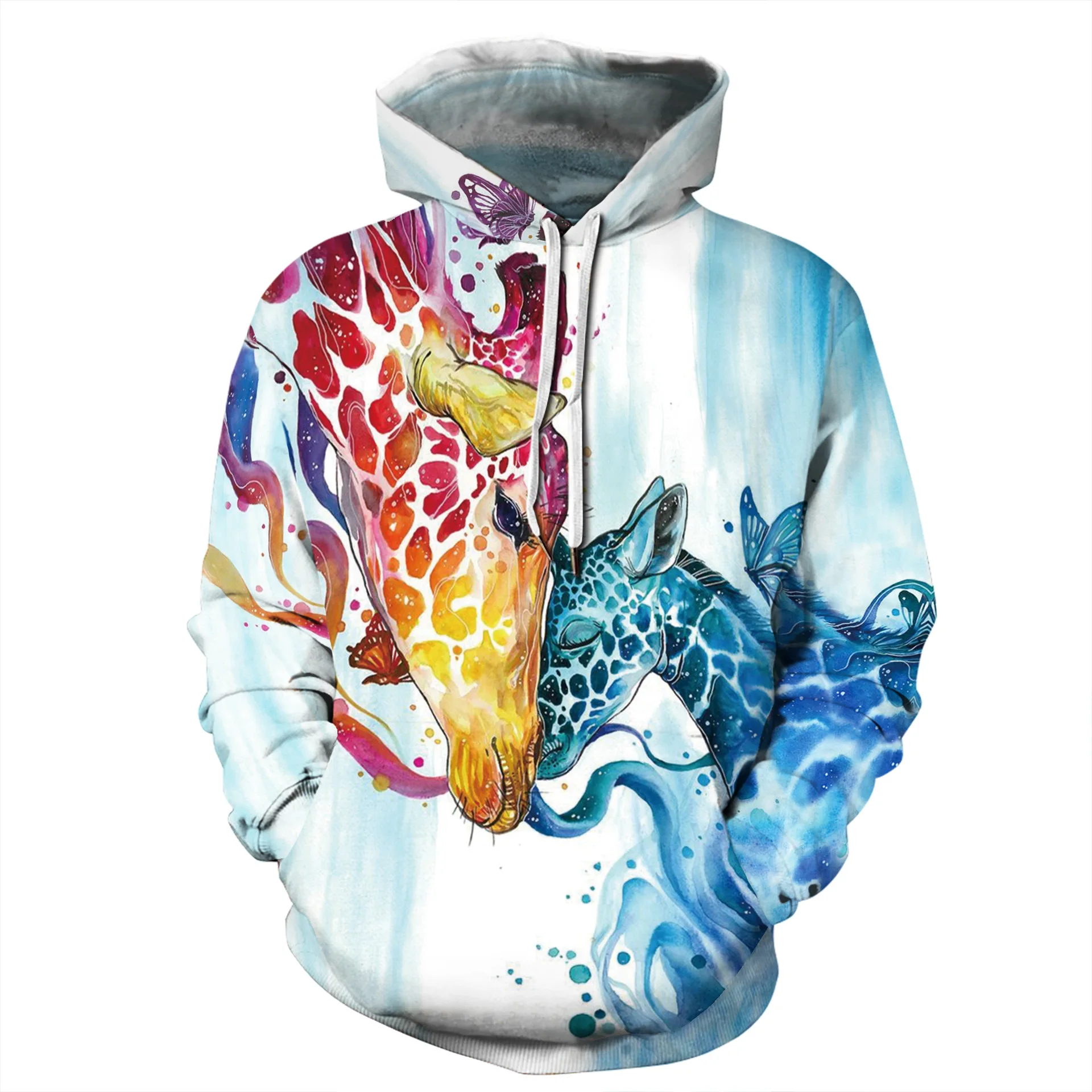 

2021 New Fashion Spring Autumn Men Hoodie 3d Printing Tiger Animal Patter Casual Loose Pullover