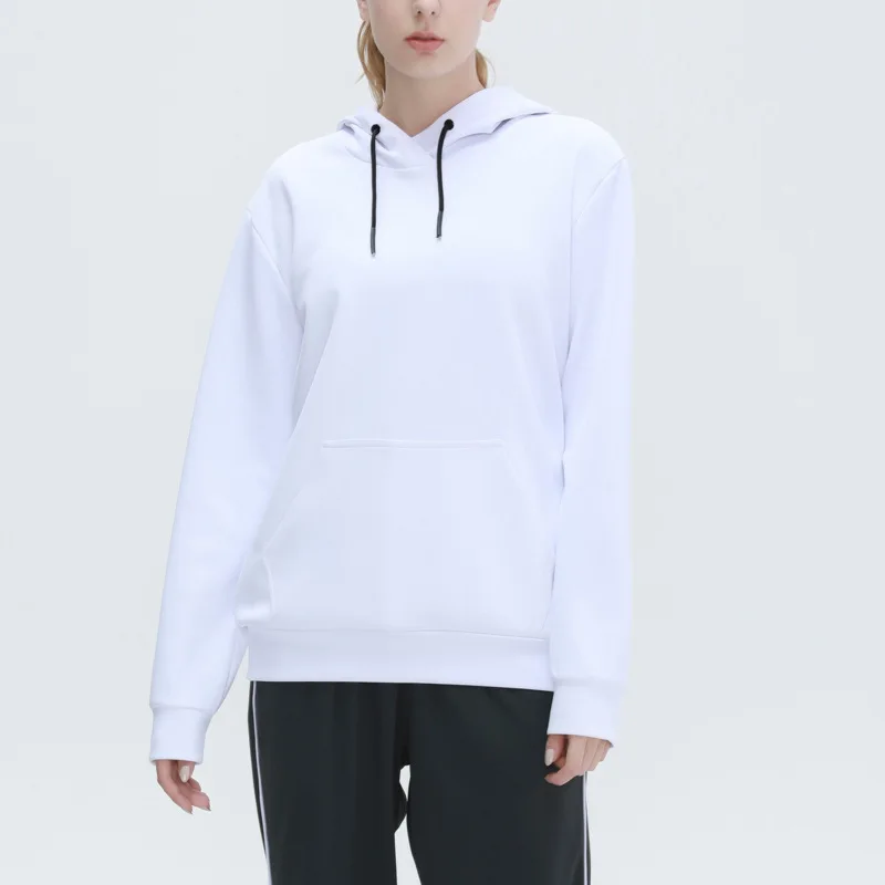 

Autumn and Winter New Sports Clothes Women's Yoga Fitness Clothes Trend Casual Clothes Hooded Loose Solid Color Clothes 07MH405