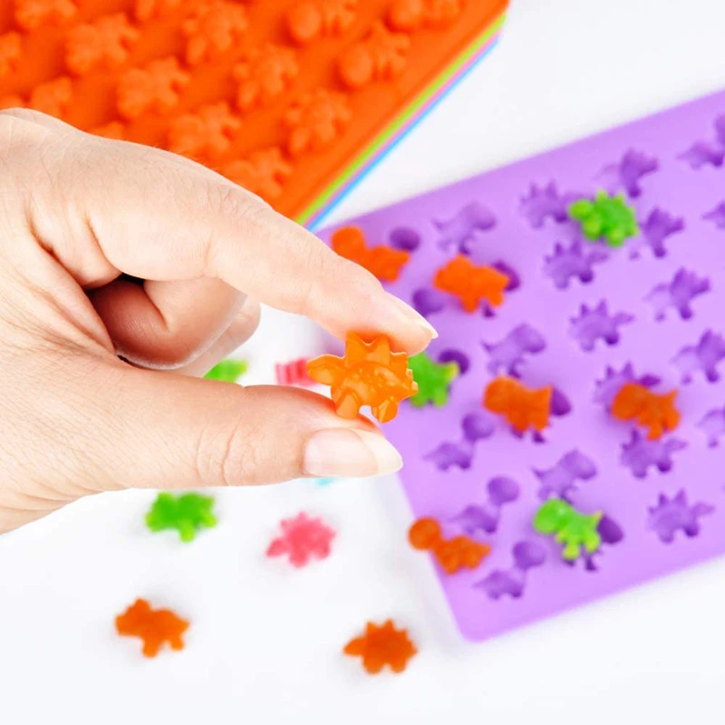 

Cute Little Dinosaur Silicone Molds Chocolate Mould Ice Tray Mould Soft Candy Mould With Dropper Moldes De Silicona Reposteria