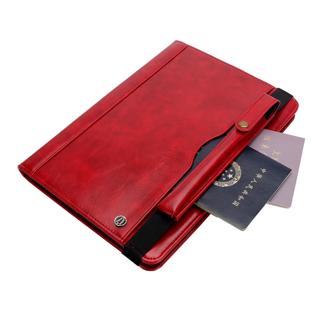 Retro Luxury PU Leather Card Wallet Cover for iPad Pro 12.9 (2018) Tablet Case pen slot Kickstand filp cover Protective Shell | Компьютеры