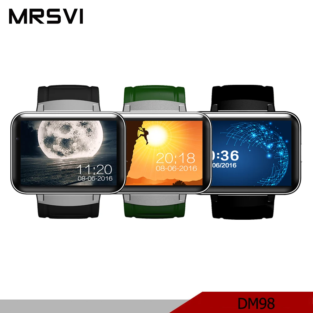 DM98 2,2 дюймов HD большой сенсорный экран умные часы 3g вызов gps навигация wifi Bluetooth Синхронизация видео звонок чат многофункциональные часы