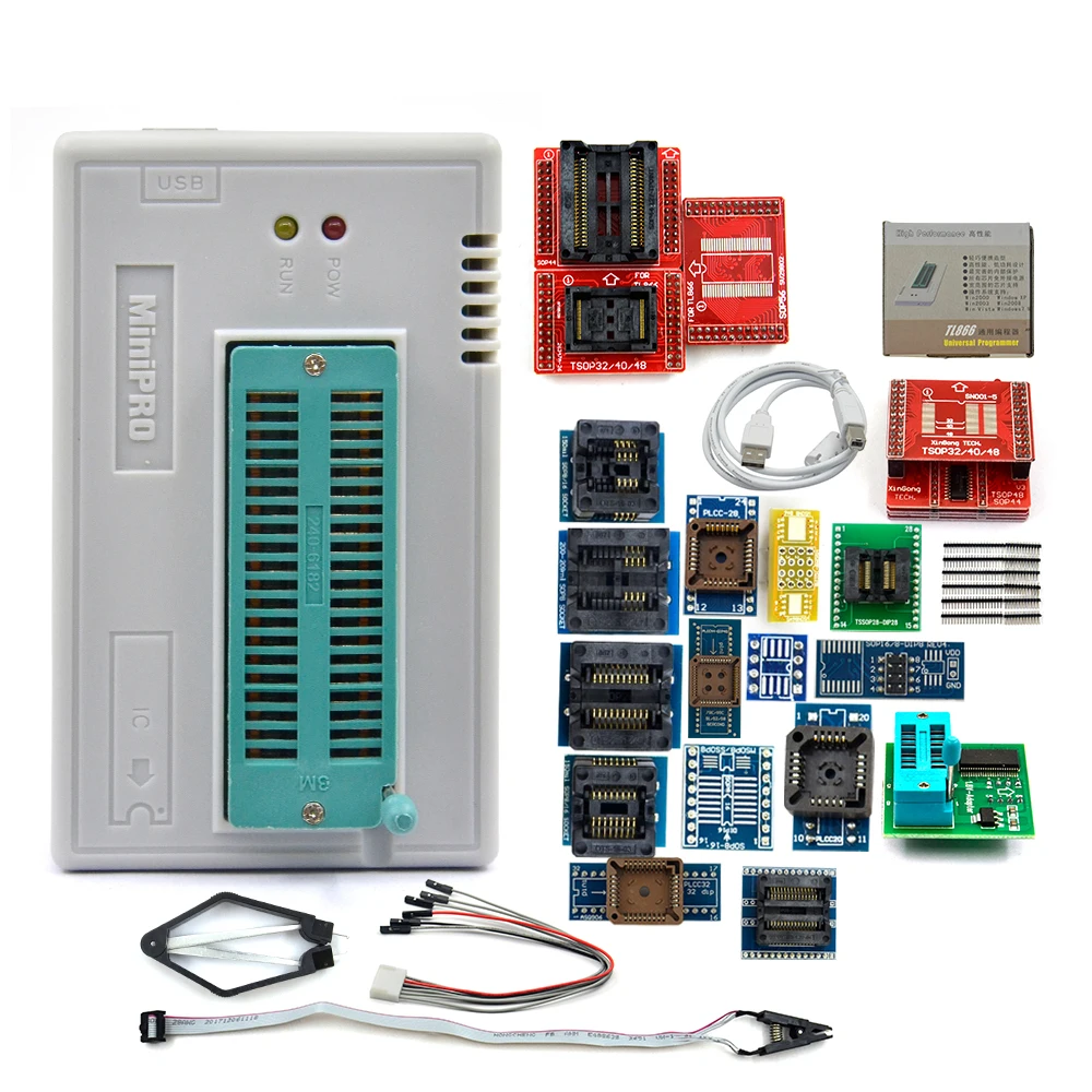 V7.21 TL866II Plus TL866A с 21 адаптером USB Универсальный программатор Bios/ECU Программатор + 24