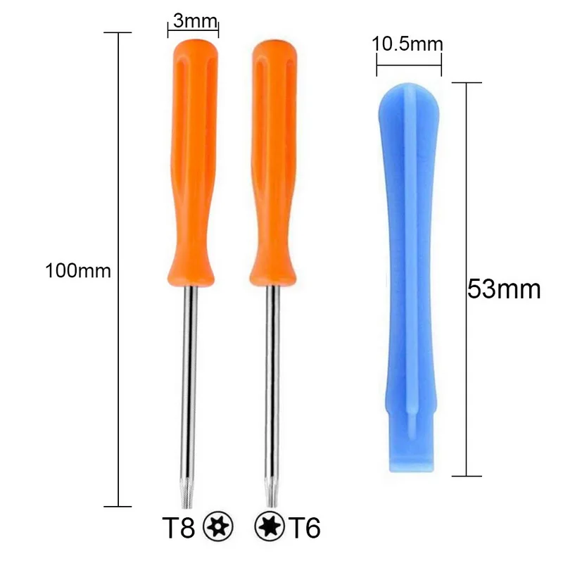 Security Screwdriver For Xbox 360One PS3 PS4 Controller Console Repairing Opening Tool Torx Screw Driver T6 T8H Crowbar 3pcs/set |
