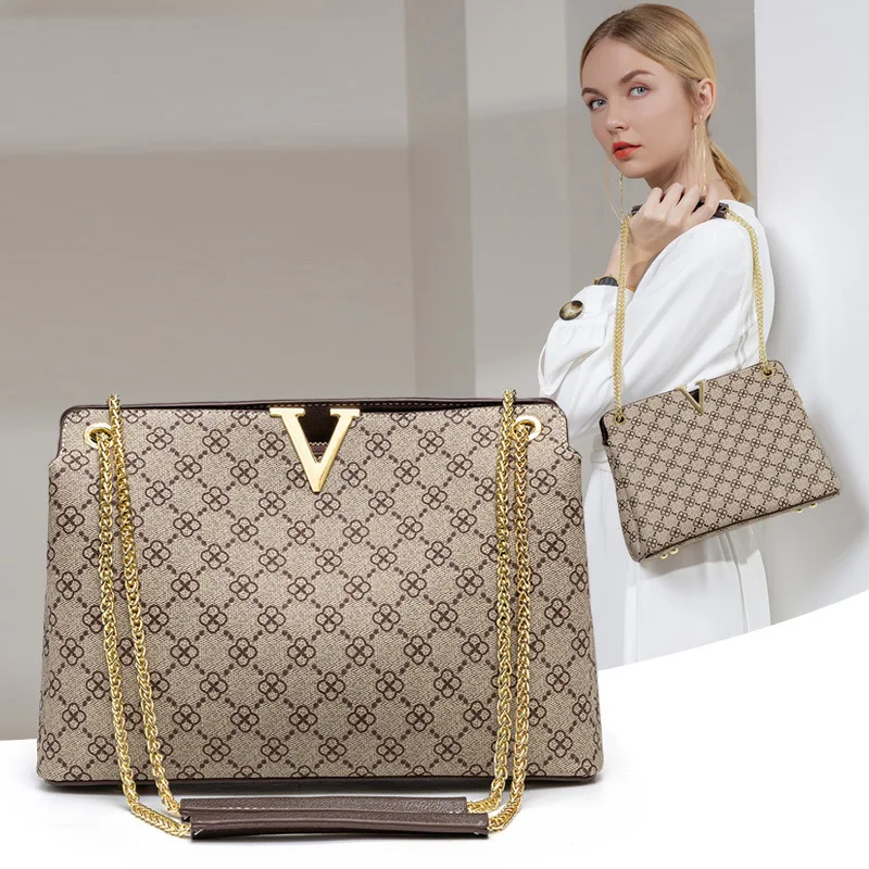 

2020 New Trendy Fashion Printing Underarm Bag Ladies Luxury High-quality Shoulder Messenger Bag Women Chain Handbag Purse
