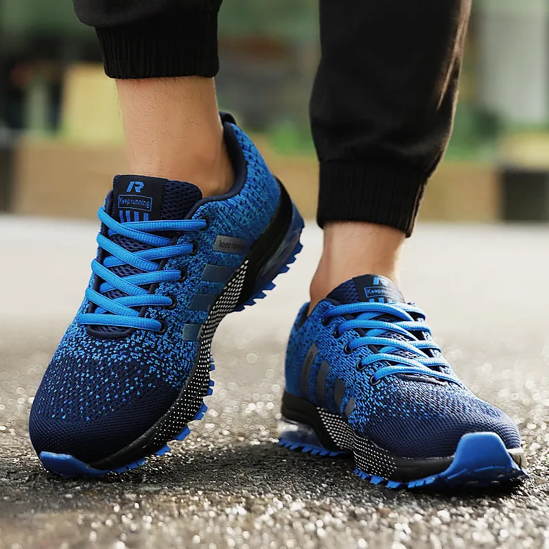Hot Sale Summer Men's Running Shoes gym Sport Sneakers Big Size 46 47 Unisex Breathable Sneakers Women Racing Shoes Air Trainers