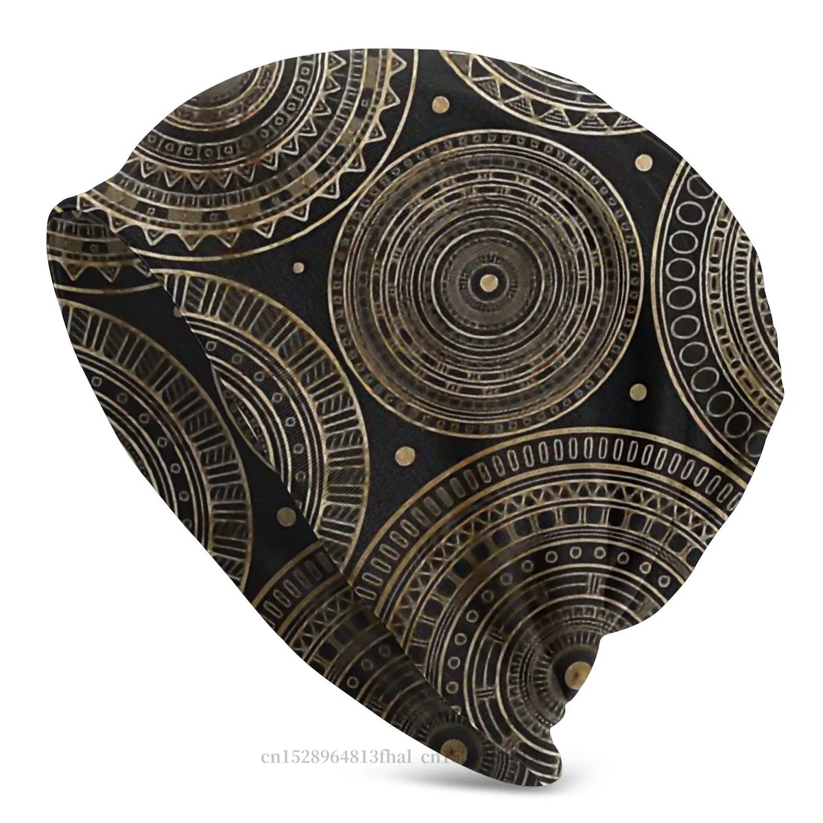 

Knit Hat Ethnic Tribal Circular Pattern Outdoor Beanie Caps For Men Women Skullies Beanies Ski Caps Soft Bonnet Hats