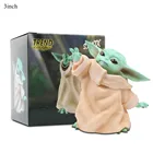 Фигурка Йоды Baby, трехдюймовая фигурка героя из фильма Звездные войны, grogu мандалор, игрушечная фигурка торта, настольные украшения для подарка на день рождения