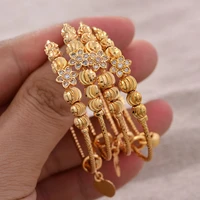 24k 4pcs baby bangles ethnic gold color dubai bangles kids bracelet luxury bracelet dubai bangles child jewelry birthday present