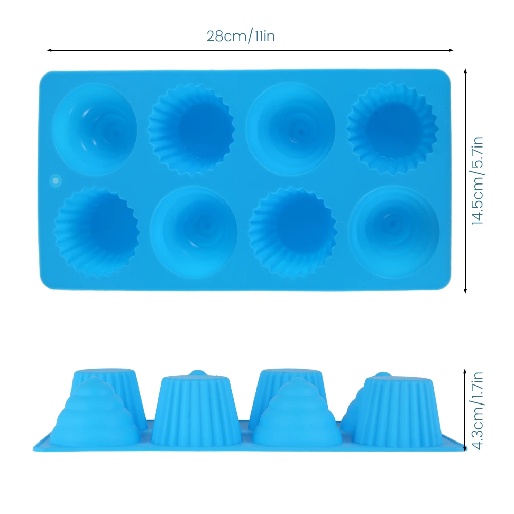 

Baking Moulds Cupcake Tray Blue Round Silicone Cake Egg Tart Mold for DIY Bakings Tool Muffin Cup Kitchen Accessories