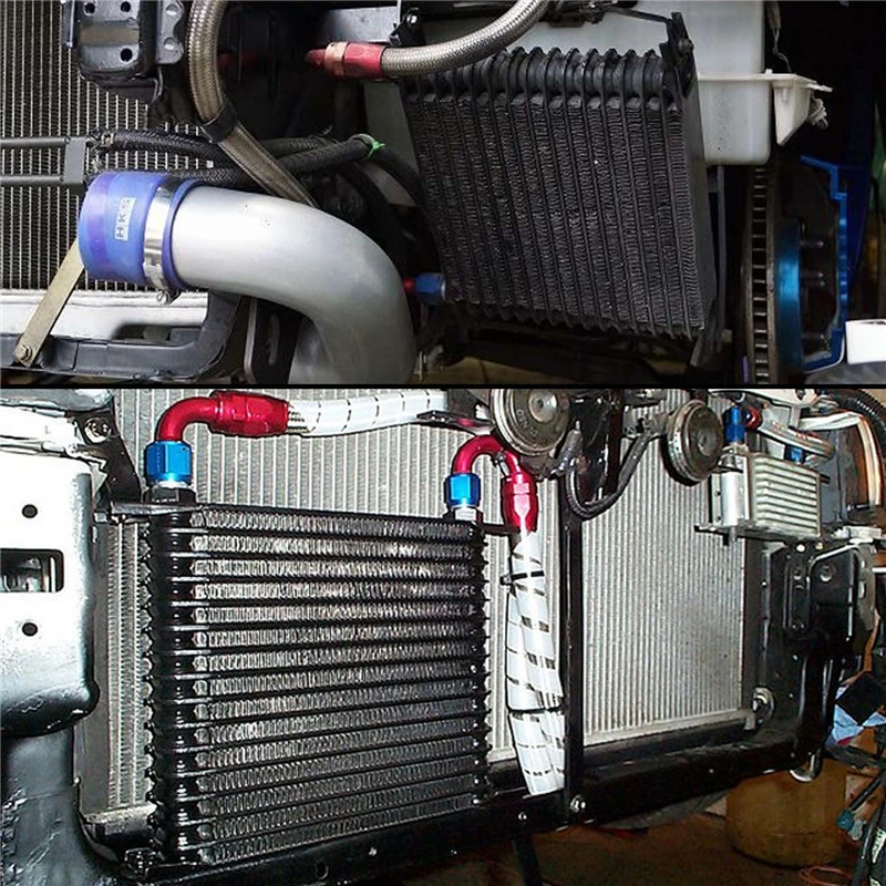 LINESRACING AN10 15 рядный Алюминиевый масляный радиатор с монтажным кронштейном 262 мм