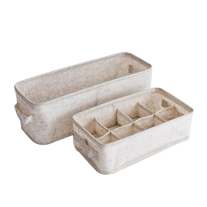 New Fabric Storage Boxes &amp Bins Japanese Style for Socks Underwear Folding Receiving Box Long Basket Linen Organizer | Дом и сад