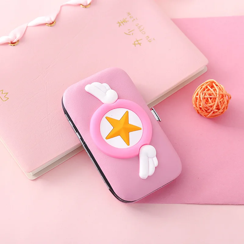 Сэйлор Мун Луна Cardcaptor Sakura искатель карт Sakura розовое нижнее белье с принтом Симпатичные кисточки, набор из 7 шт, Нержавеющая сталь ногтей ножницы, кусачки Рождественский подарок