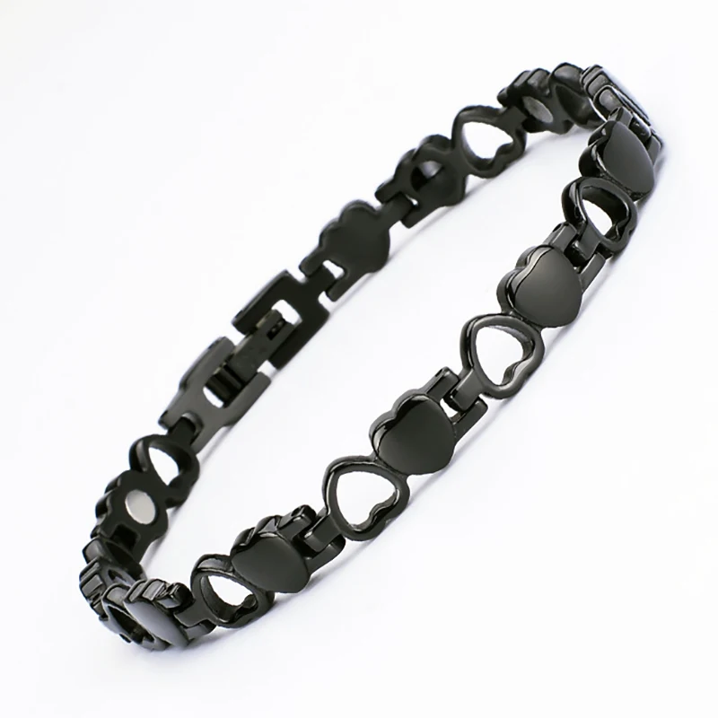 

Fashion Adjustable Love Heart Bracelets on Hand Titanium Steel Hollow Out Bracelet Beach Jewelry for Men and Women Birthday Gift