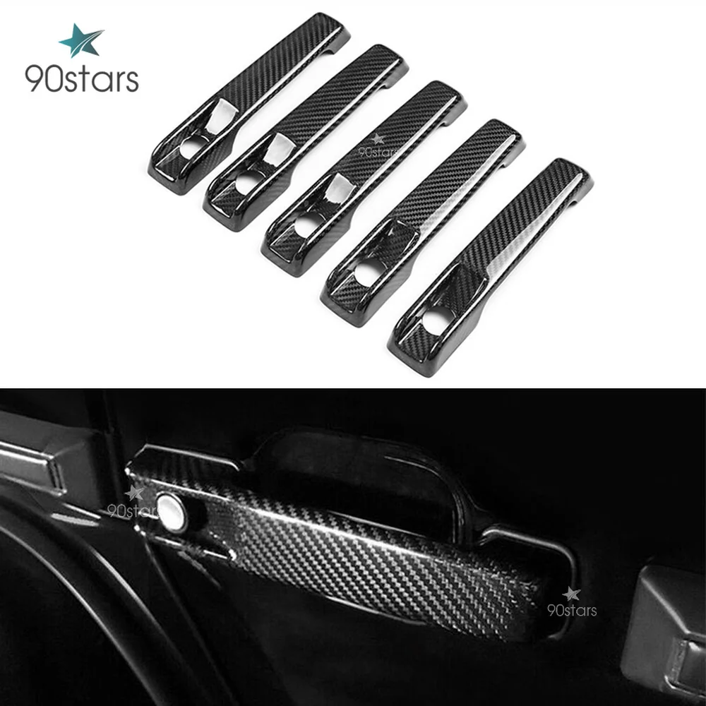 Накладка на дверную ручку из сухого углеродного волокна отделка для Mercedes Benz G Class