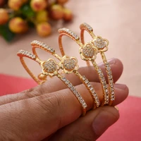 4pcslot gold bangles 3 14 years old baby girls dubai kids bangles jewelry arab middle eastern african fashion metal bangle