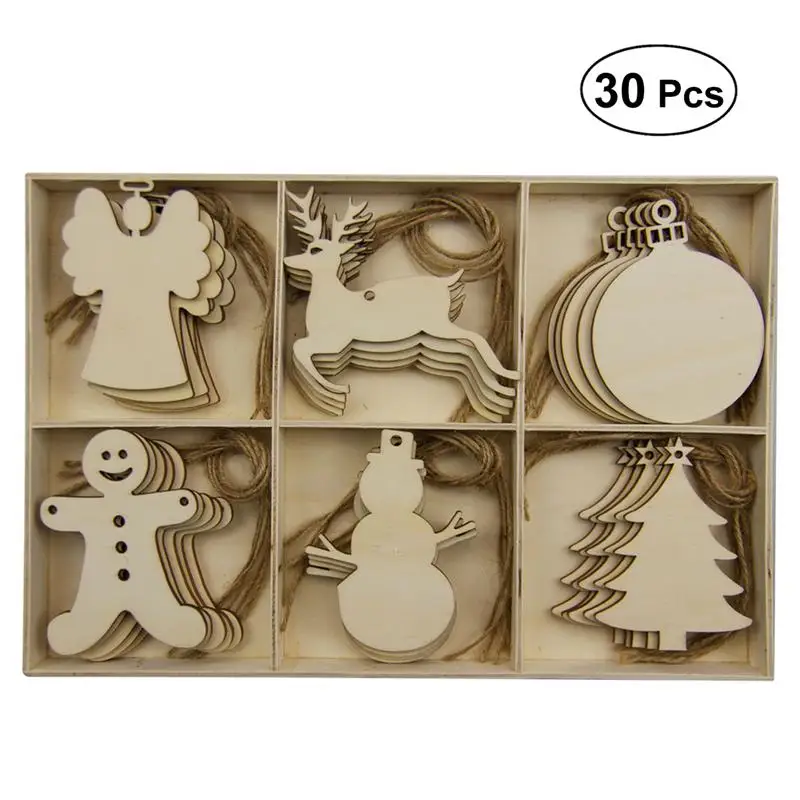 30 шт. деревянные фишки ломтики Искусство ремесло DIY аксессуары небольшой формы