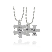 2 piece best friend necklace fashion men and women geometric alphabet couple alloy pendant valentine jewelry gift hot necklaces