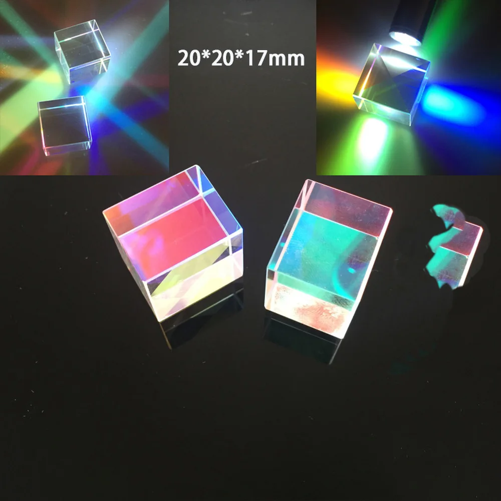 

1pcs 20*20*17mm/0.78*0.78*0.66in Creative Photography of Rainbow Glass with Light Cube Colour Splitting Prism