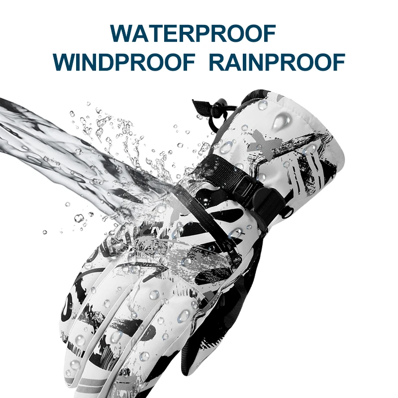 Теплые лыжные перчатки PHMAX зимние теплые для сноуборда мужские и женские