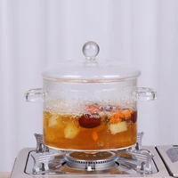 glass saucepan stove pot for kitchen transparent mini soup pot noodle bowl cooker stovetop cooking tools kitchen accessories