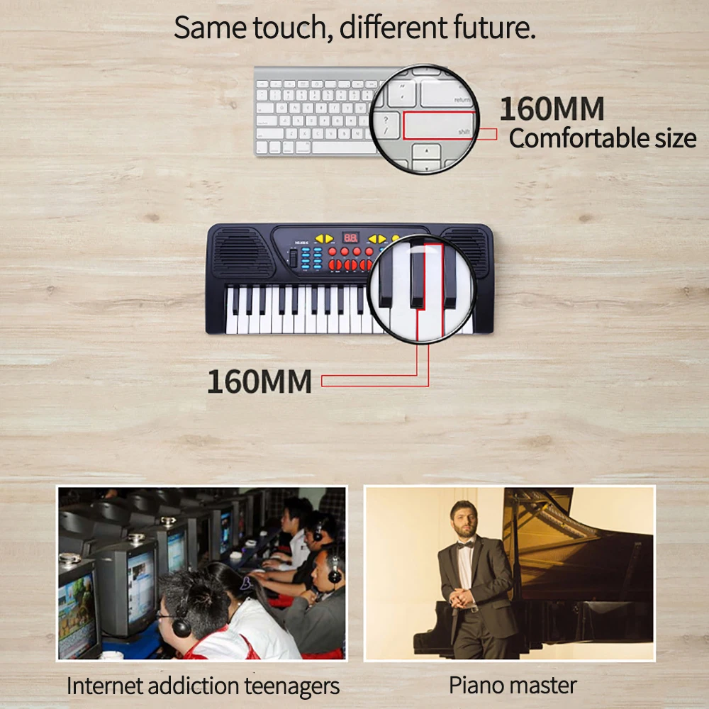 

Electronic Keyboard Piano 37 Keys Digital Music Key Board Microphone Children Gift Musical Enlightenment Electronic Organ