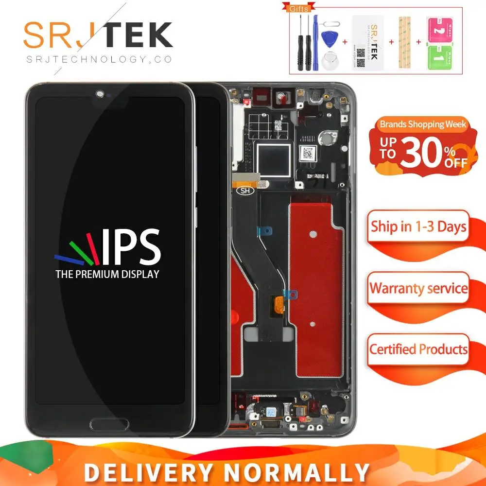 IPS For Huawei P20 Pro LCD Touch Glass Panel Plus Display CLT-AL00L Sensor Screen Frame CLT-AL01 Replacement Part | Мобильные