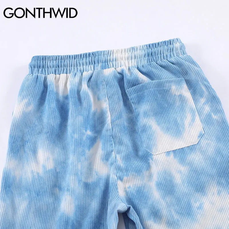 

GONTHWID Shorts Streetwear Tie Dye Baggy Short Sweat Pants Fashion Harajuku Jogging Loose Summer Hip Hop Male Casual Trousers