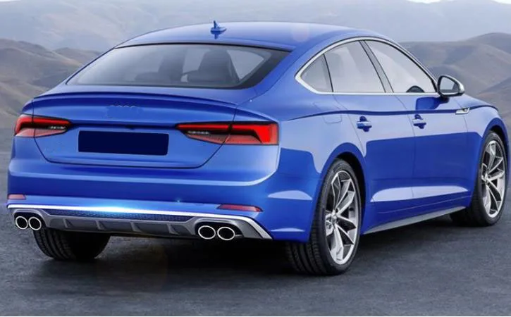 Новый ABS 4 выхода задний бампер диффузор с выхлопная система для 17 18 Audi A5 S5 дверный