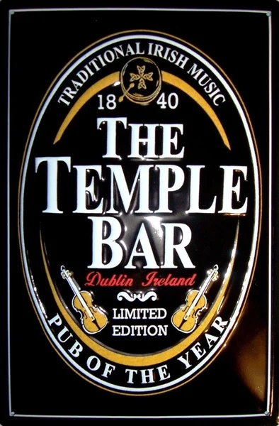 

The Temple Bar Metal Sign Signboard Mbossed Arched Tin Sign
