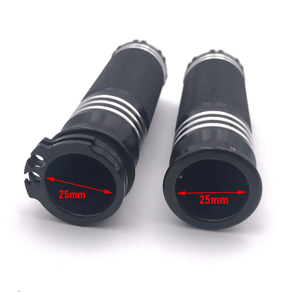 1 пара 25 мм ручки для Руля Мотоцикла черные серебристые резиновые пластиковые Harley