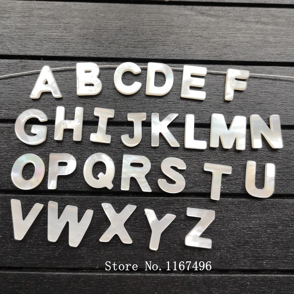 Швабра из натурального жемчуга для браслетов и ожерелий 26 шт./нить алфавитов |